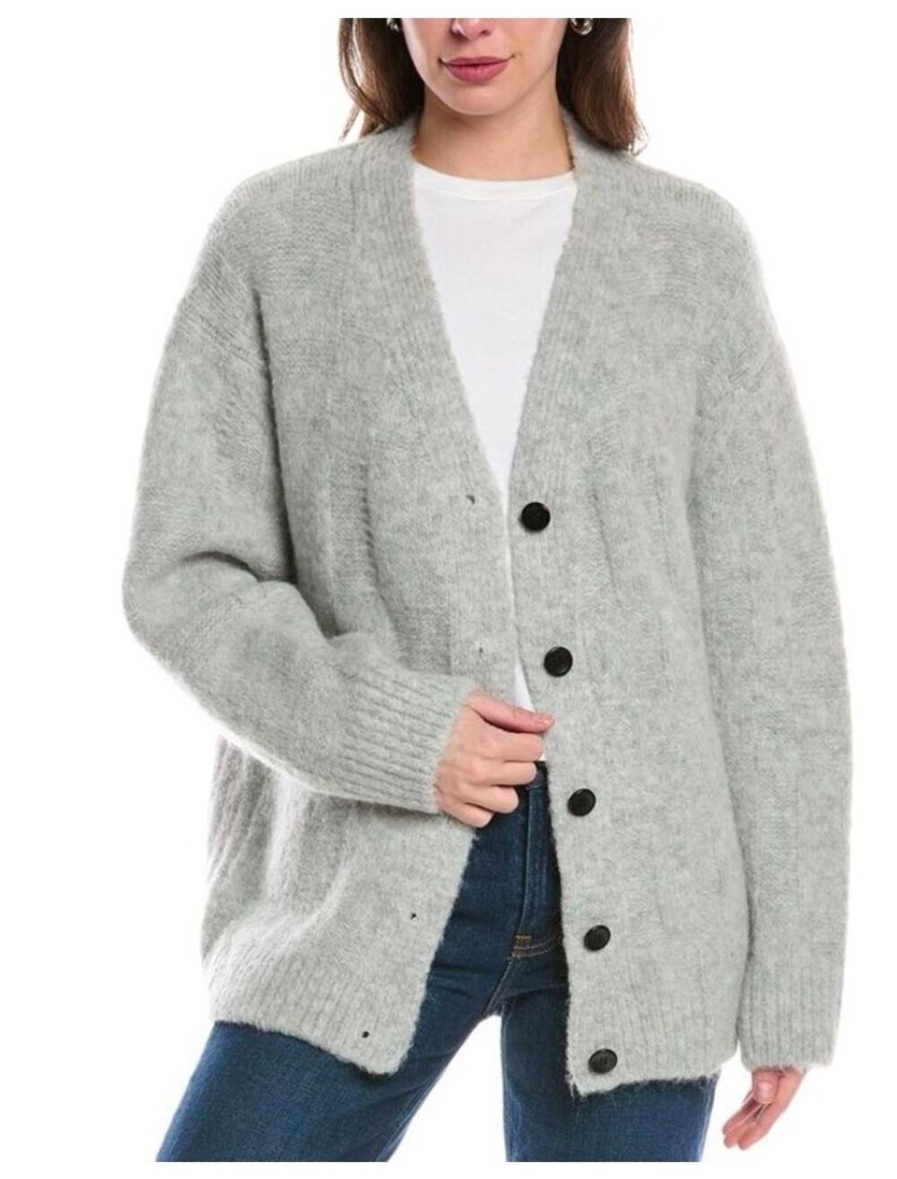 Proenza Schouler Women's 
White Label Alana Alpaca & Wool Blend Cardigan Size S